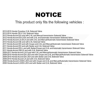 Solénoïde de distribution variable de moteur (VVT) pour Honda CR-V Accord Crosstour