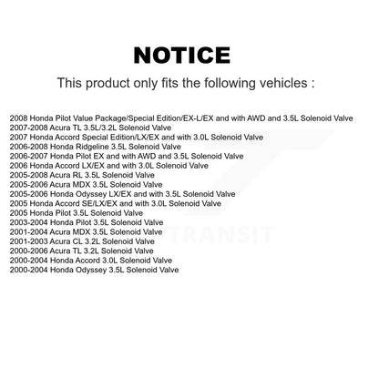Solénoïde de distribution variable de moteur (VVT) pour Honda Accord Acura Odyssey Pilo