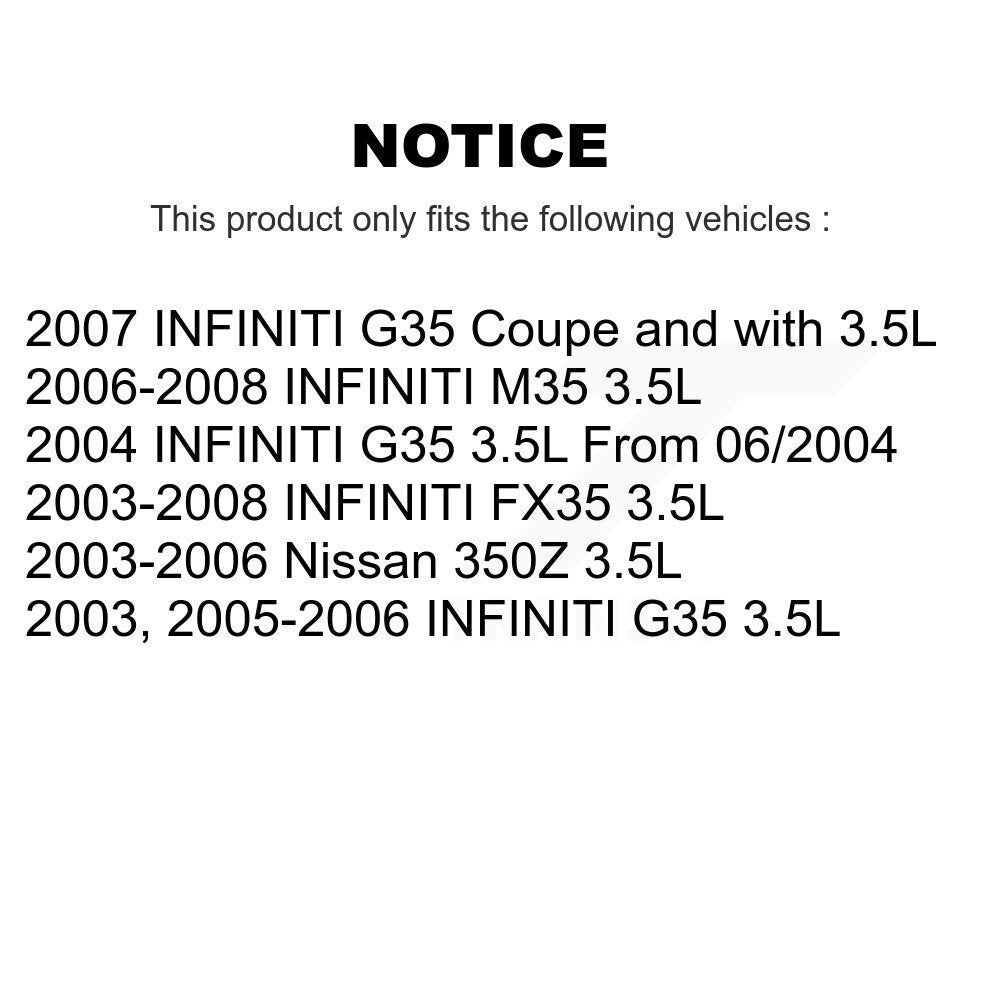 Solénoïde de distribution variable de soupape de moteur gauche (VVT) pour INFINITI G35 Nissan 350Z