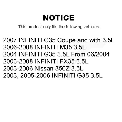 Solénoïde de distribution variable de soupape de moteur gauche (VVT) pour INFINITI G35 Nissan 350Z