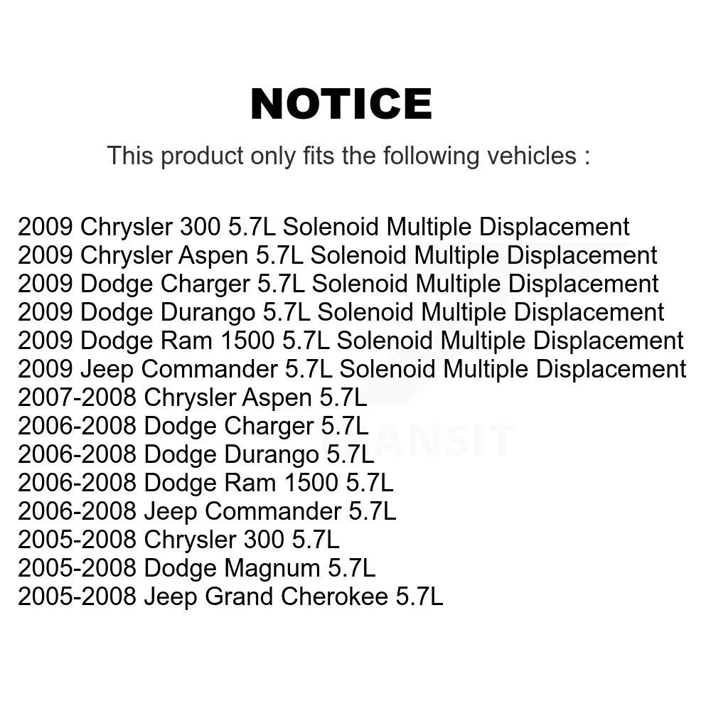 Solénoïde de distribution variable de moteur (VVT) pour Dodge Ram 1500 Jeep Chrysler 30
