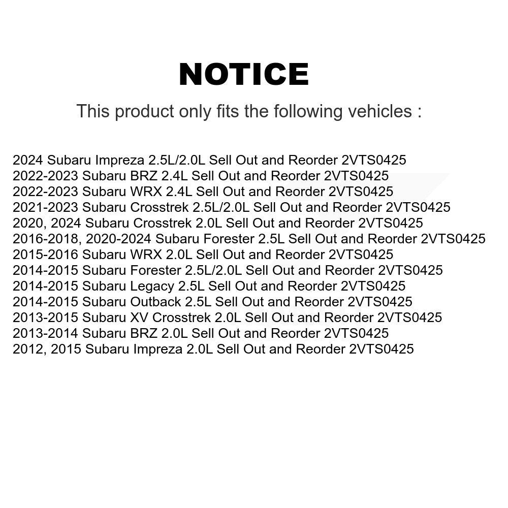 Solénoïde de distribution variable de moteur (VVT) pour Subaru Forester Crosstrek XV WR