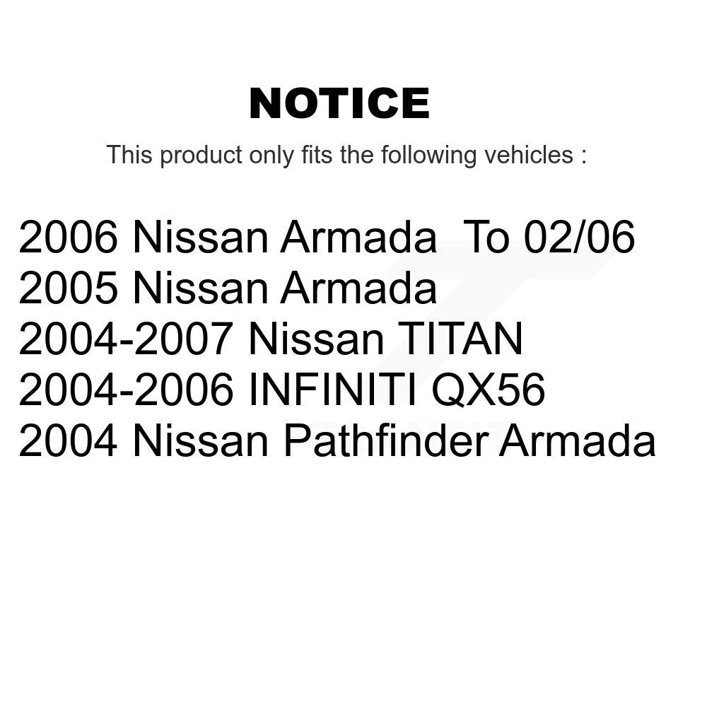 Plaquettes de frein à disque semi-métalliques avant pour Nissan TITAN INFINITI QX56 Armada