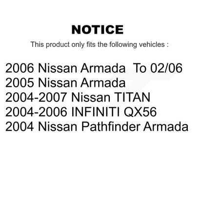 Plaquettes de frein à disque semi-métalliques avant pour Nissan TITAN INFINITI QX56 Armada