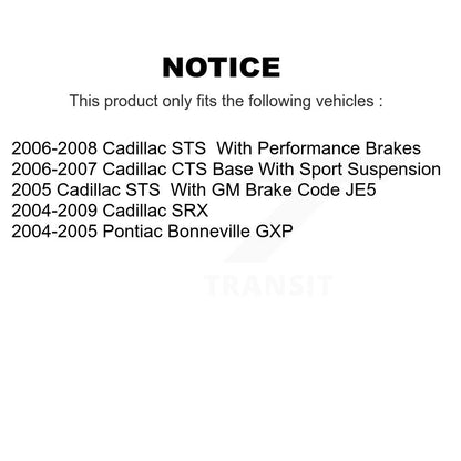 Plaquettes de frein à disque semi-métalliques avant, pour Cadillac CTS SRX STS Pontiac Bonneville