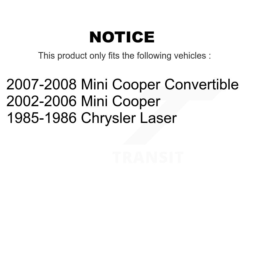 Plaquettes de frein à disque semi-métalliques arrière pour Mini Cooper Chrysler Laser SIM-1060