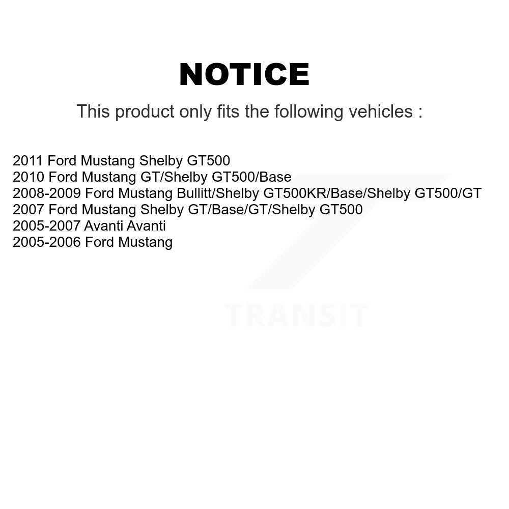 Plaquettes de frein à disque semi-métalliques arrière pour Ford Mustang Avanti SIM-1082