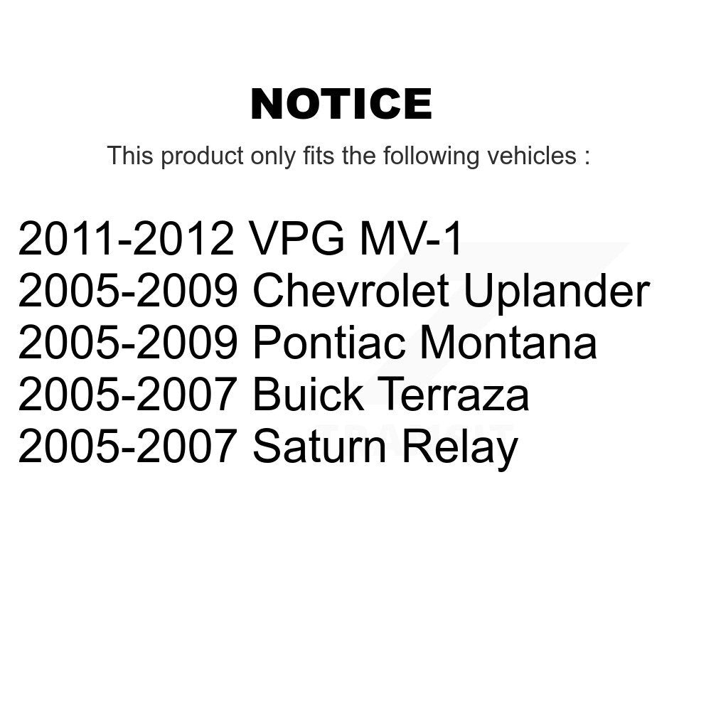 Plaquettes de frein à disque semi-métalliques arrière, pour Pontiac Montana Chevrolet Uplander Buick