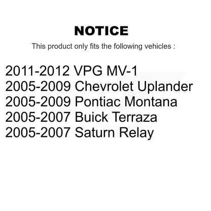 Plaquettes de frein à disque semi-métalliques arrière, pour Pontiac Montana Chevrolet Uplander Buick