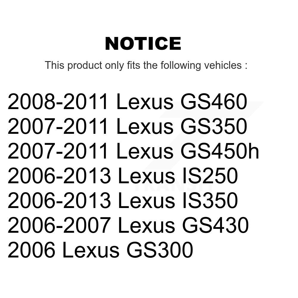 Plaquettes de frein à disque semi-métalliques arrière, pour Lexus IS250 IS350 GS350 GS300 GS450h