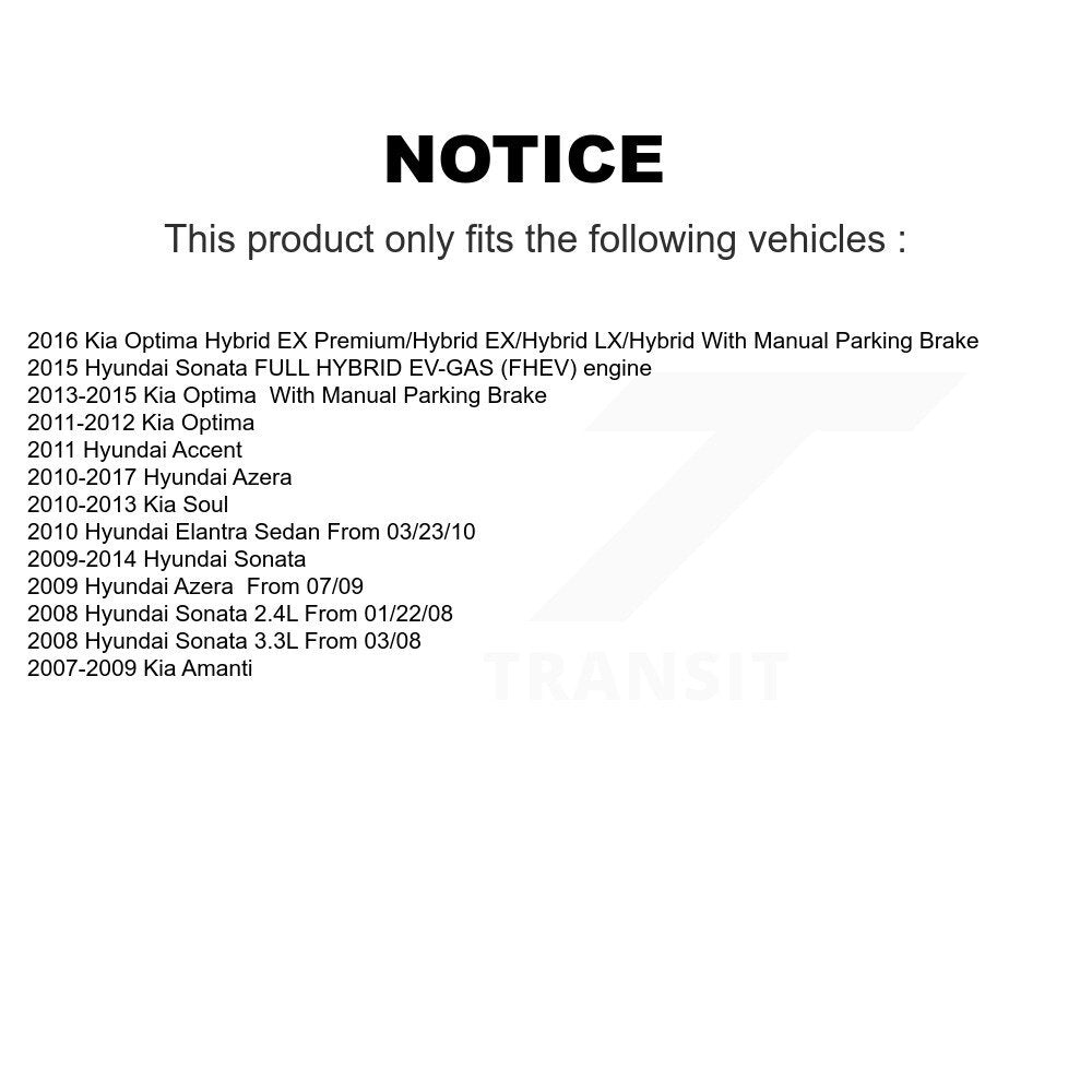Plaquettes de frein à disque semi-métalliques arrière, pour Hyundai Sonata Kia Soul Optima Elantra