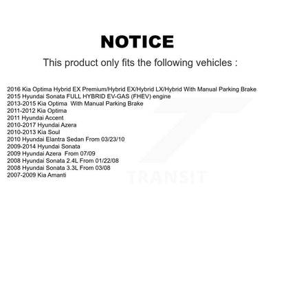 Plaquettes de frein à disque semi-métalliques arrière, pour Hyundai Sonata Kia Soul Optima Elantra