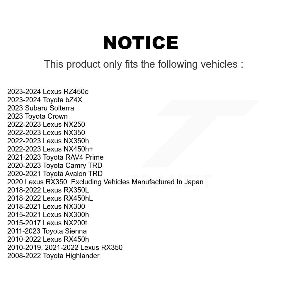 Plaquettes de frein à disque semi-métalliques avant, pour Toyota Lexus Highlander Sienna RX350