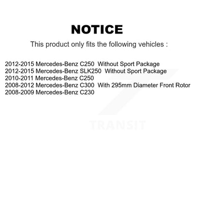 Plaquettes de frein à disque semi-métalliques avant, pour Mercedes-Benz C300 C250 C230 SLK250