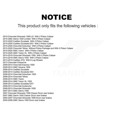Plaquettes de frein à disque semi-métalliques avant, pour Chevrolet GMC Sierra 1500 Silverado XL
