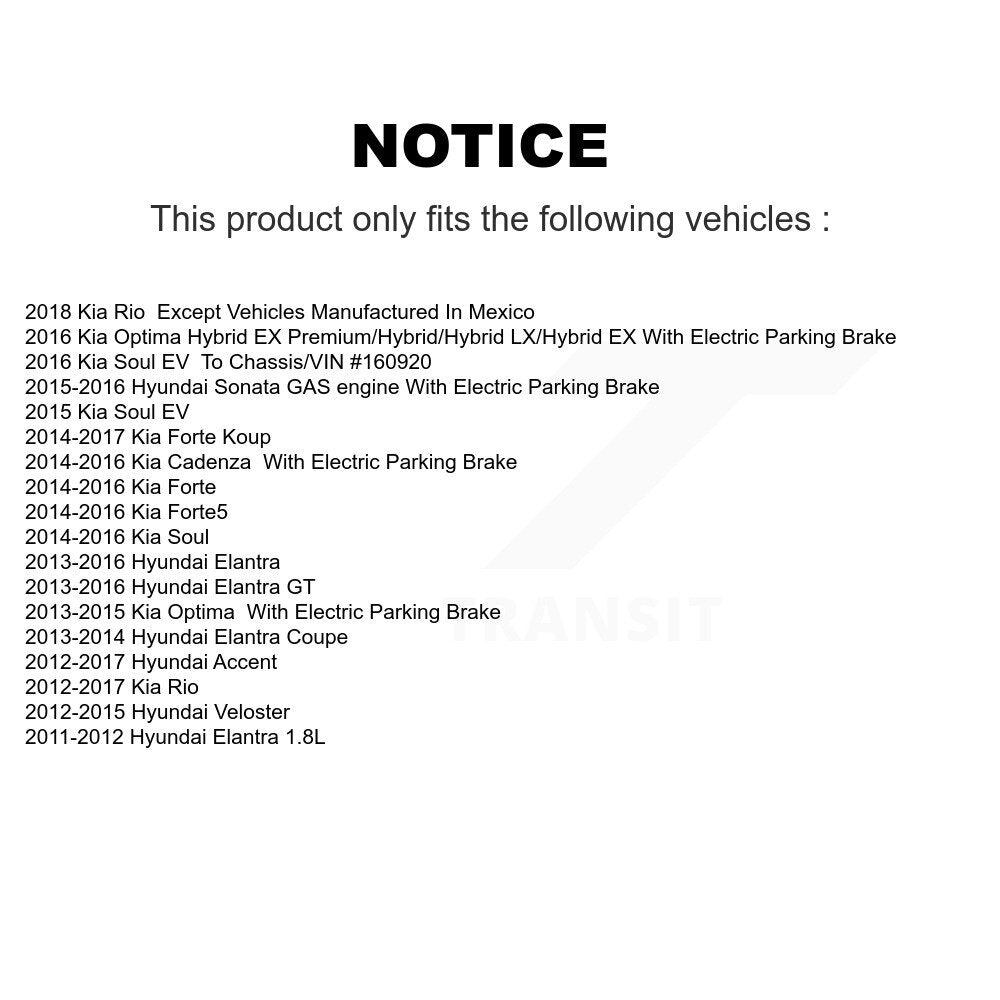 Plaquettes de frein à disque semi-métalliques arrière, pour Hyundai Kia Elantra Accent Rio Forte GT