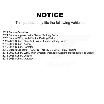 Plaquettes de frein à disque semi-métalliques arrière, pour Subaru Outback Crosstrek Forester Ascent