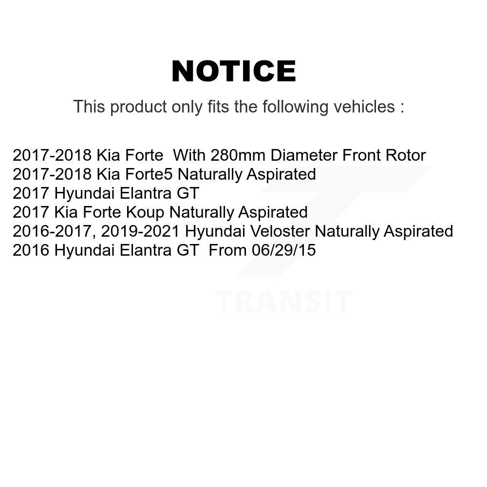 Plaquettes de frein à disque semi-métalliques avant, pour Kia Forte Hyundai Elantra GT Veloster