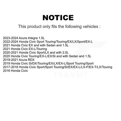 Plaquettes de frein à disque semi-métalliques arrière pour Honda Civic Acura RDX Accord Integra