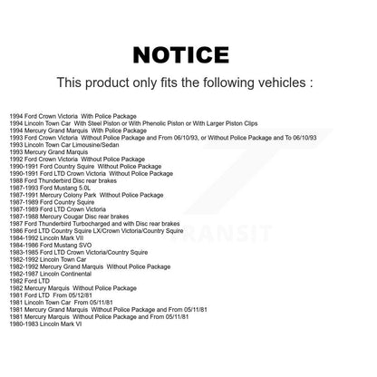Plaquettes de frein à disque semi-métalliques avant, pour Ford Mustang Lincoln Mercury Town Car V