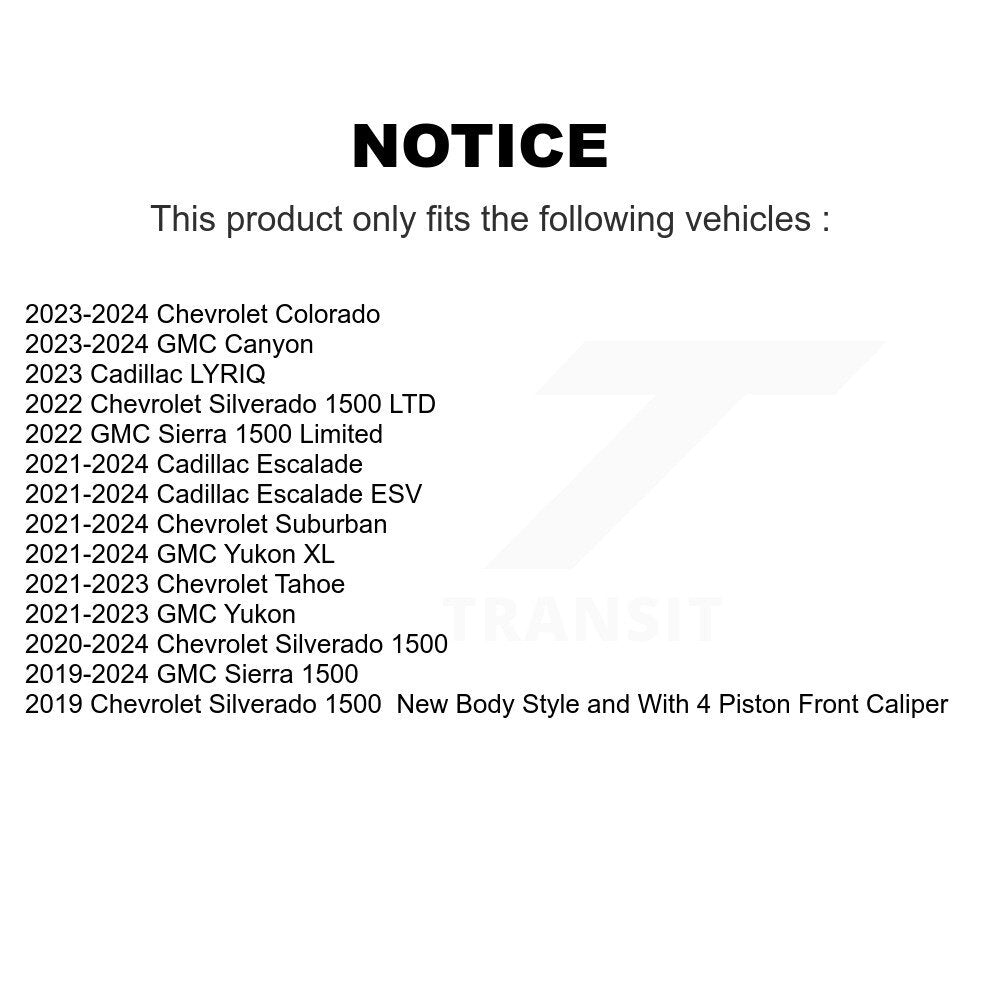 Plaquettes de frein à disque semi-métalliques arrière, pour Chevrolet GMC Silverado 1500 Sierra Yuko