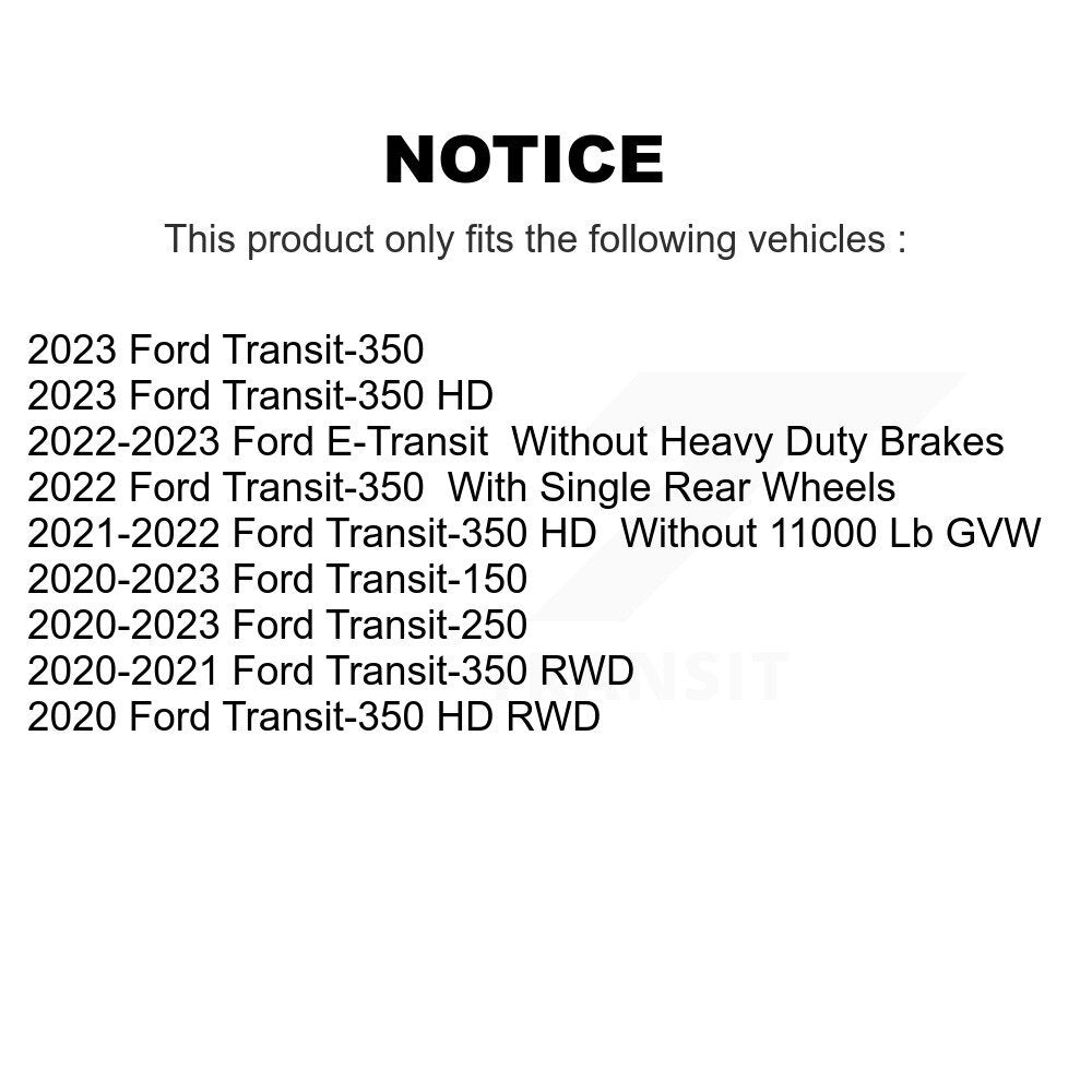 Plaquettes de frein à disques semi-métalliques arrière pour Ford Transit 250 Transit 350 Transit 150