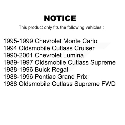 Plaquettes de frein à disque semi-métalliques avant, pour Chevrolet Lumina Oldsmobile Cutlass Pri