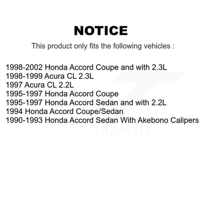 Plaquettes de frein à disque semi-métalliques avant pour Honda Accord Acura CL SIM-465