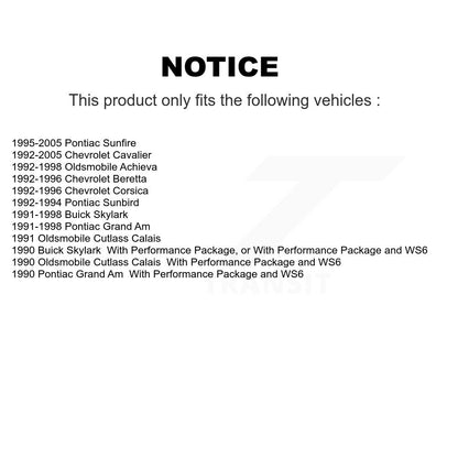 Plaquettes de frein à disque semi-métalliques avant, pour Chevrolet Cavalier Pontiac Sunfire Gran