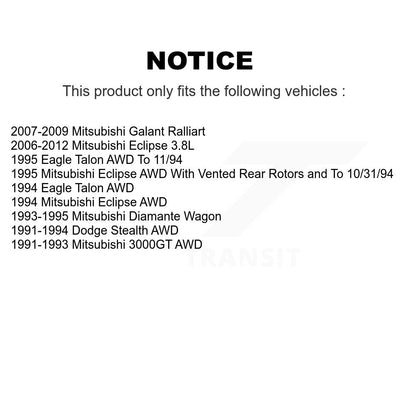 Plaquettes de frein à disque semi-métalliques arrière, pour Mitsubishi Eclipse Galant Dodge Stealth