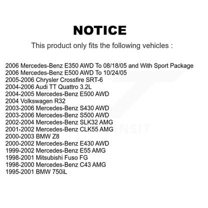 Plaquettes de frein à disque semi-métalliques avant, pour Mercedes-Benz Chrysler Crossfire E350 T