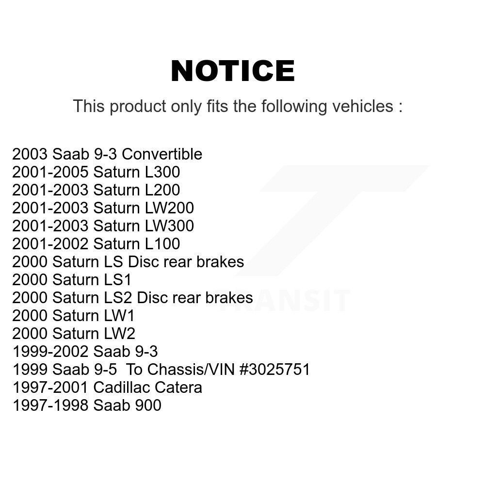 Plaquettes de frein à disque semi-métalliques arrière, pour Saab Saturn 9-3 L200 L300 L100 Cadillac