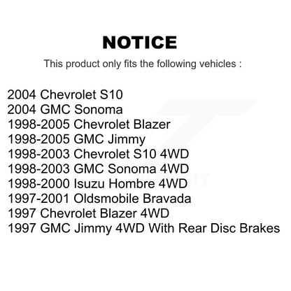 Plaquettes de frein à disque semi-métalliques avant, pour Chevrolet GMC Blazer Jimmy S10 Sonoma