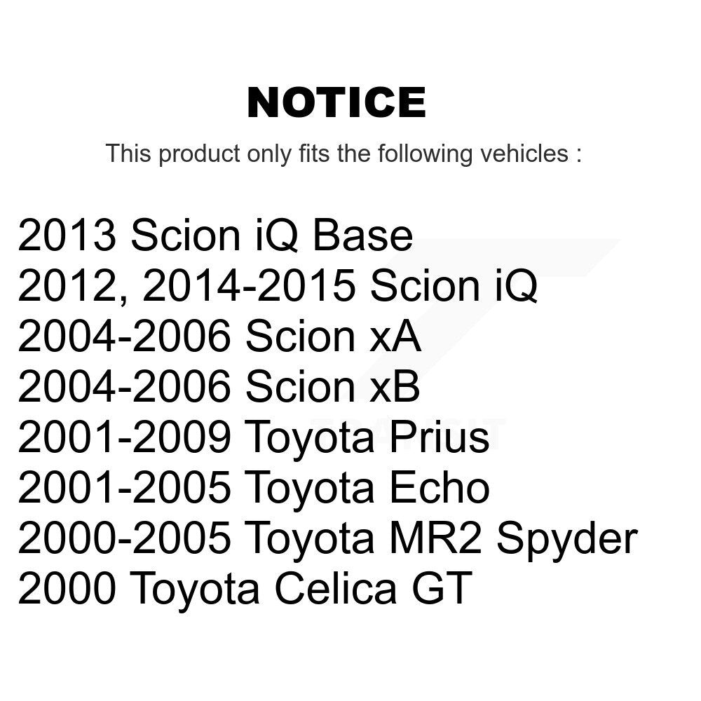 Plaquettes de frein à disque semi-métalliques avant, pour Toyota Echo Prius Scion iQ Celica xB MR