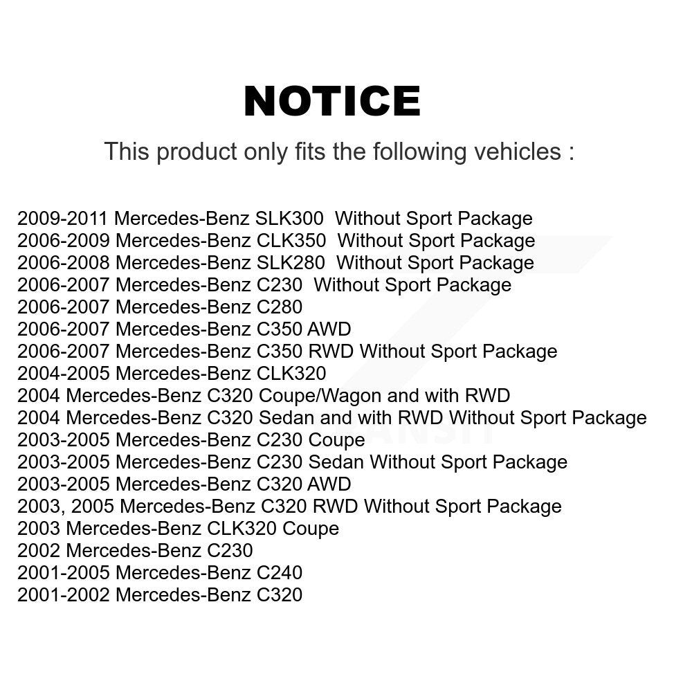 Plaquettes de frein à disque semi-métalliques avant, pour Mercedes-Benz C230 C240 C280 CLK350 C32
