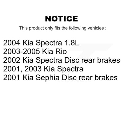Plaquettes de frein à disque semi-métalliques avant pour Kia Rio Spectra Sephia SIM-889