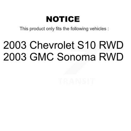 Plaquettes de frein à disque semi-métalliques avant pour Chevrolet S10 GMC Sonoma RWD 2003