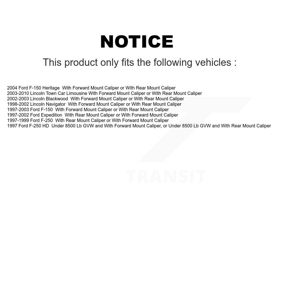 Étrier de frein arrière pour Ford F-150 Lincoln Town Car F-250 HD Expedition Heritage