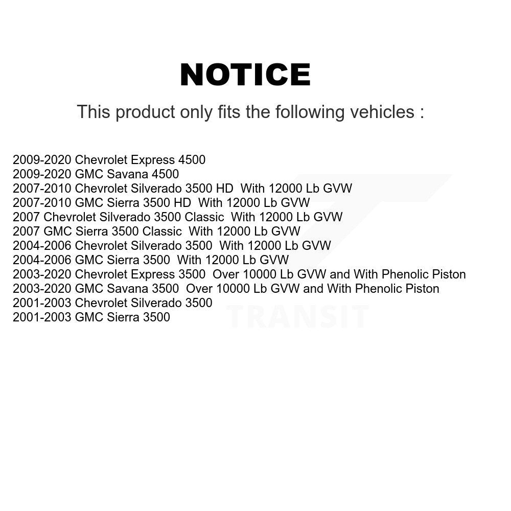 Étrier de frein avant droit pour GMC Chevrolet Savana 3500 Express Sierra Silverad