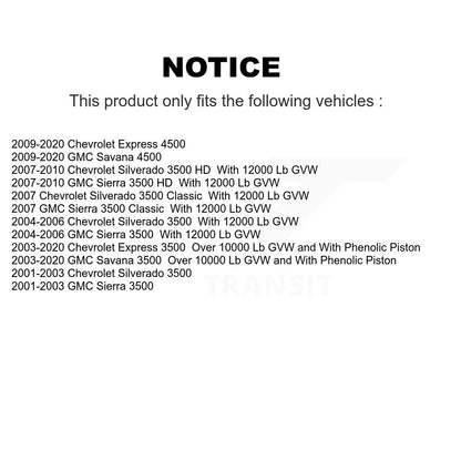 Étrier de frein avant droit pour GMC Chevrolet Savana 3500 Express Sierra Silverad