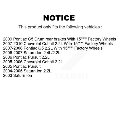 Étrier de frein avant droit pour Chevrolet Cobalt Pontiac G5 Saturn Ion Pursuit