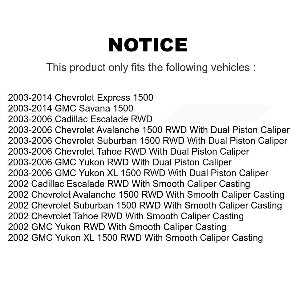 Étrier de frein arrière gauche pour Chevrolet Avalanche 1500 GMC Express Yukon Tahoe XL