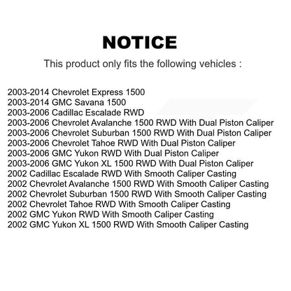 Étrier de frein arrière droit pour Chevrolet Avalanche 1500 GMC Express Yukon Tahoe X