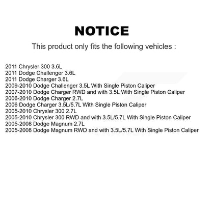 Étrier de frein à disque avant gauche pour Dodge Chrysler 300 chargeur Challenger Magnum