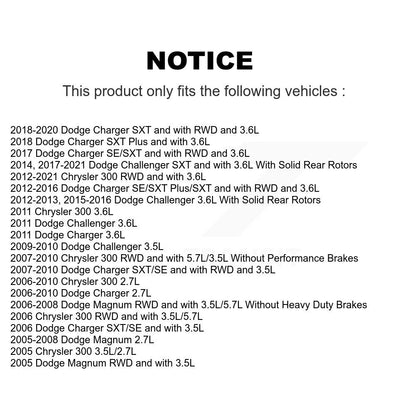 Étrier de frein à disque arrière gauche pour Dodge Chrysler 300 chargeur Challenger Magnum