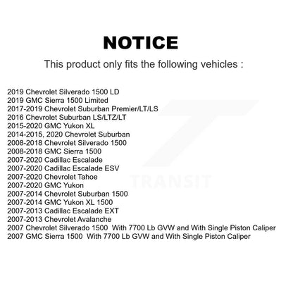 Étrier de frein arrière gauche pour Chevrolet GMC Sierra 1500 Silverado Tahoe Cadillac