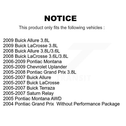 Étrier de frein avant droit pour Pontiac Buick Montana Chevrolet Uplander LaCrosse