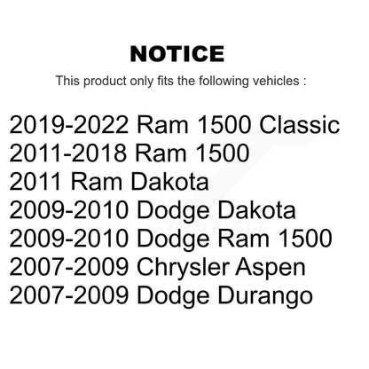Étrier de frein avant pour Ram 1500 classique Dodge Dakota Chrysler Aspen Durango