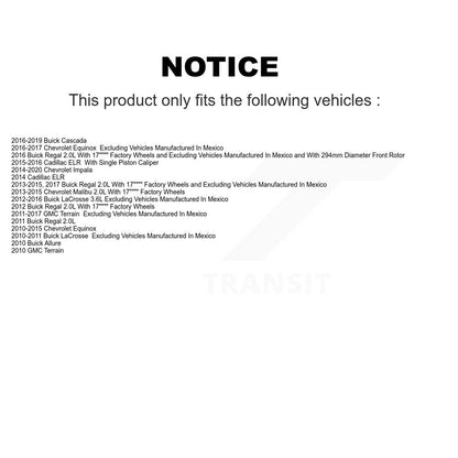 Étrier de frein avant gauche pour Chevrolet Equinox GMC Terrain Buick Malibu Impala