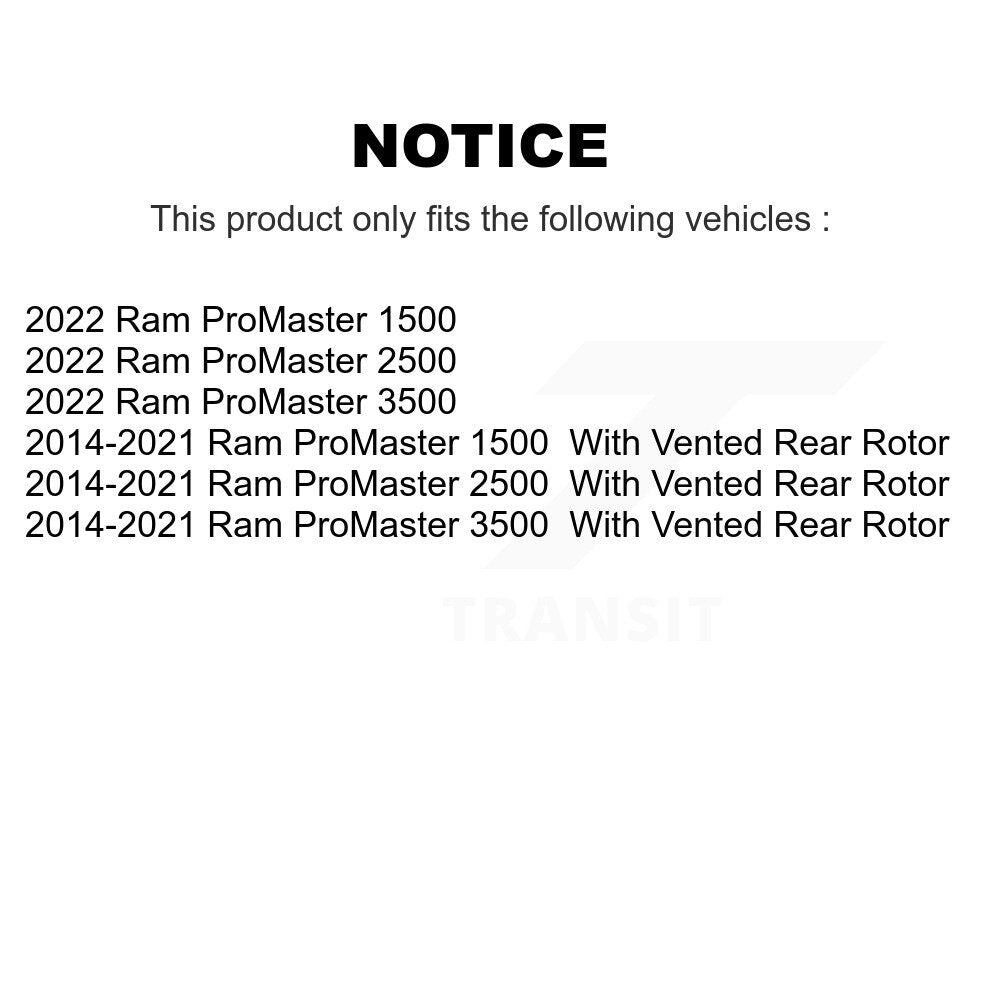 Étrier de frein à disque avant droit pour Ram ProMaster 2500 3500 1500 SLC-18B5525